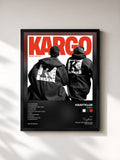 #noir Tableau de l'album KARGO de Kraftklub, cadre noir, imprimé et encadré en France