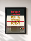 #noir Tableau de l'album Superfly 1990 de Curtis Mayfield, cadre noir, imprimé et encadré en France