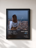 #noir Tableau de l'album Nancy 10 de Nancy Ajram, cadre noir, imprimé et encadré en France