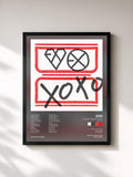 #noir Tableau de l'album The 1st Album 'XOXO (KISS&HUG)' de EXO, cadre noir, imprimé et encadré en France
