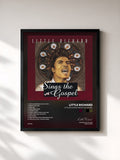 #noir Tableau de l'album Little Richard Sings The Gospel de Little Richard, cadre noir, imprimé et encadré en France