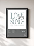 #noir Tableau de l'album Love Songs de Carpenters, cadre noir, imprimé et encadré en France