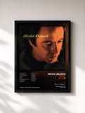 #noir Tableau de l'album CD Story de Michel Delpech, cadre noir, imprimé et encadré en France