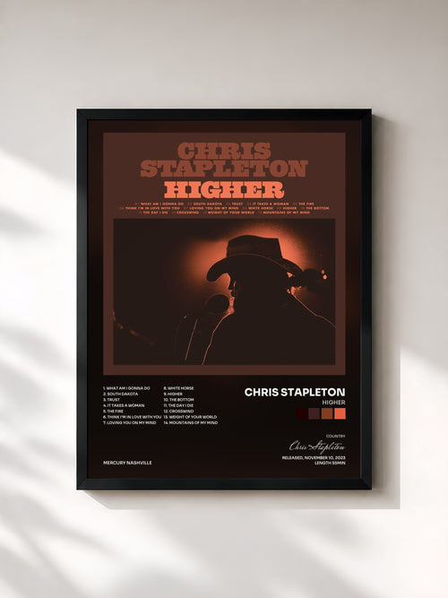 Chris Stapleton · Higher — Affiche encadrée