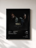 #noir Tableau de l'album C'est la vie de SKG, cadre noir, imprimé et encadré en France