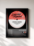 #noir Tableau de l'album Come On Down (Mixes) de Crystal Waters, cadre noir, imprimé et encadré en France