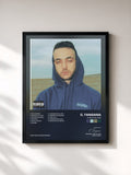 #noir Tableau de l'album Avida Dollars de C. Tangana, cadre noir, imprimé et encadré en France