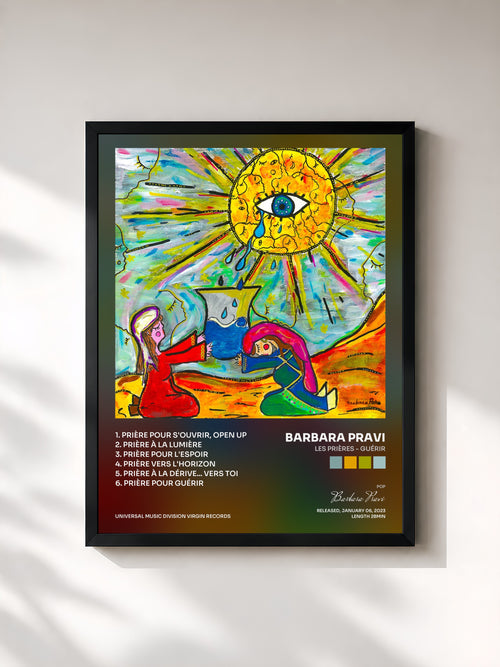 Barbara Pravi · Les prières - guérir — Affiche encadrée