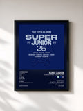 #noir Tableau de l'album Super Junior25 - The 12th Album de SUPER JUNIOR, cadre noir, imprimé et encadré en France