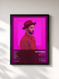 #noir Tableau de l'album CRAZYTALK de Mat Kearney, cadre noir, imprimé et encadré en France