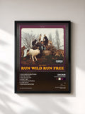 #noir Tableau de l'album Run Wild Run Free de Zacari, cadre noir, imprimé et encadré en France