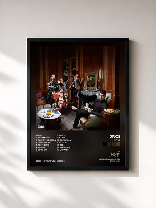DNCE · DNCE — Affiche encadrée