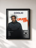 #noir Tableau de l'album Cruise Off de Coolio, cadre noir, imprimé et encadré en France