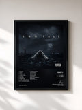 #noir Tableau de l'album SNOFALL de Jeezy, cadre noir, imprimé et encadré en France