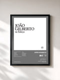 #noir Tableau de l'album In Tokyo de João Gilberto, cadre noir, imprimé et encadré en France