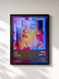 #noir Tableau de l'album WARNING de SUNMI, cadre noir, imprimé et encadré en France