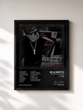 #noir Tableau de l'album Geezy Boyz The Album de De La Ghetto, cadre noir, imprimé et encadré en France