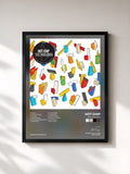 #noir Tableau de l'album The Warning de Hot Chip, cadre noir, imprimé et encadré en France