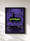 #noir Tableau de l'album UNLOCKED (Instrumental) de Denzel Curry, cadre noir, imprimé et encadré en France
