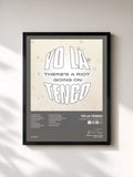 #noir Tableau de l'album There's A Riot Going On de Yo La Tengo, cadre noir, imprimé et encadré en France
