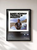 #noir Tableau de l'album Trouble in Paradise de Randy Newman, cadre noir, imprimé et encadré en France