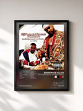 #noir Tableau de l'album bulletproof wallets featuring raekwon de Ghostface Killah, cadre noir, imprimé et encadré en France