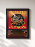 #noir Tableau de l'album Chinatown de Thin Lizzy, cadre noir, imprimé et encadré en France
