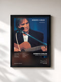 #noir Tableau de l'album Roberto Carlos Acústico de Roberto Carlos, cadre noir, imprimé et encadré en France