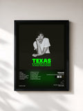 #noir Tableau de l'album The Muscle Shoals Sessions de Texas, cadre noir, imprimé et encadré en France