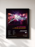 #noir Tableau de l'album La Légende De La Star Academy de Star Academy, cadre noir, imprimé et encadré en France