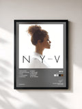 #noir Tableau de l'album Low Profile de NYV, cadre noir, imprimé et encadré en France