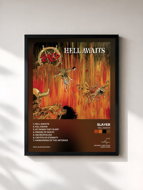 Slayer · Hell Awaits — Stampa incorniciata