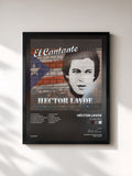 #noir Tableau de l'album El Cantante de Héctor Lavoe, cadre noir, imprimé et encadré en France