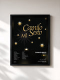 #noir Tableau de l'album Numero 1 de Camilo Sesto, cadre noir, imprimé et encadré en France