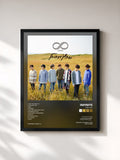 #noir Tableau de l'album For You de INFINITE, cadre noir, imprimé et encadré en France