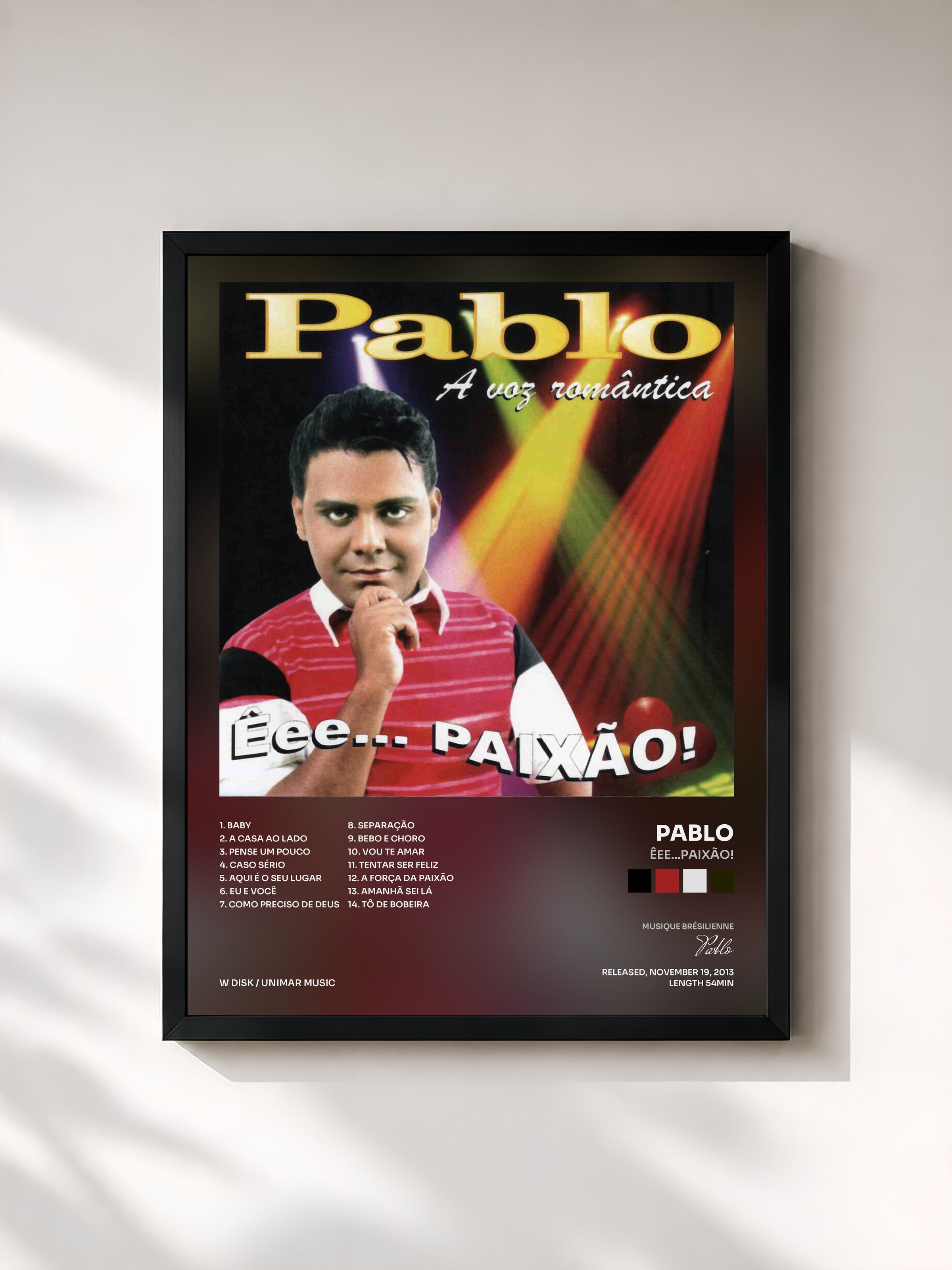 #noir Tableau de l'album Êee...Paixão! de Pablo, cadre noir, imprimé et encadré en France