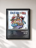 #noir Tableau de l'album Cold Day In Hell de Freddie Gibbs, cadre noir, imprimé et encadré en France