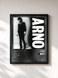 #noir Tableau de l'album Arno de Arno, cadre noir, imprimé et encadré en France