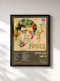 #noir Tableau de l'album The Voice de Héctor Lavoe, cadre noir, imprimé et encadré en France