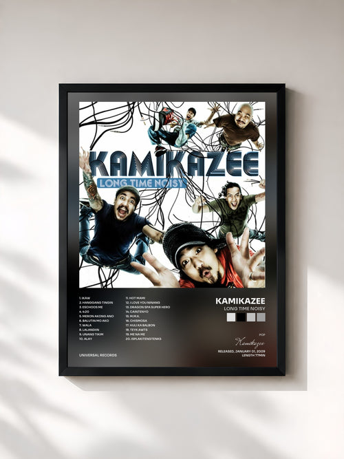 Kamikazee · Long Time Noisy — Affiche encadrée