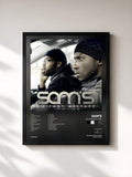 #noir Tableau de l'album Go Fast Mix tape de Sam's, cadre noir, imprimé et encadré en France