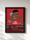 #noir Tableau de l'album Free Drakeo de Drakeo the Ruler, cadre noir, imprimé et encadré en France