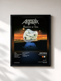 #noir Tableau de l'album Persistence Of Time (30th Anniversary Remaster) de Anthrax, cadre noir, imprimé et encadré en France
