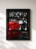 #noir Tableau de l'album black british music (2025) de Jim Legxacy, cadre noir, imprimé et encadré en France