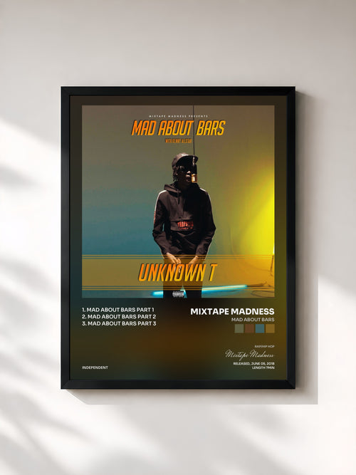 Mixtape Madness · Mad About Bars — Affiche encadrée