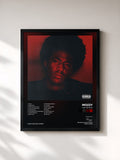 #noir Tableau de l'album 1 Up Top Ahk de Mozzy, cadre noir, imprimé et encadré en France