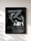#noir Tableau de l'album Z de Chilly Gonzales, cadre noir, imprimé et encadré en France