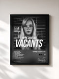 #noir Tableau de l'album Vacants de Hippie Sabotage, cadre noir, imprimé et encadré en France