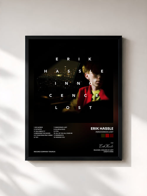 Erik Hassle · Innocence Lost — Affiche encadrée