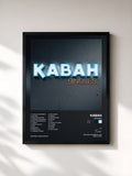#noir Tableau de l'album Singles de Kabah, cadre noir, imprimé et encadré en France